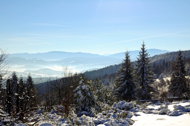 Widok z Gronia JPII ku Pn
